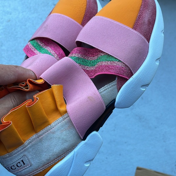 EMILIO PUCCI- Colorblock Miami Ruffle Slip-on Sneaker Limited Edition - Picture 2 of 3